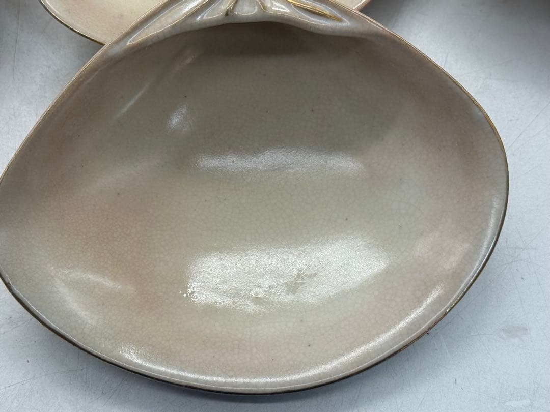 高麗地金彩山画　貝形小鉢15点　松富作　懐石料理　送料込み260206