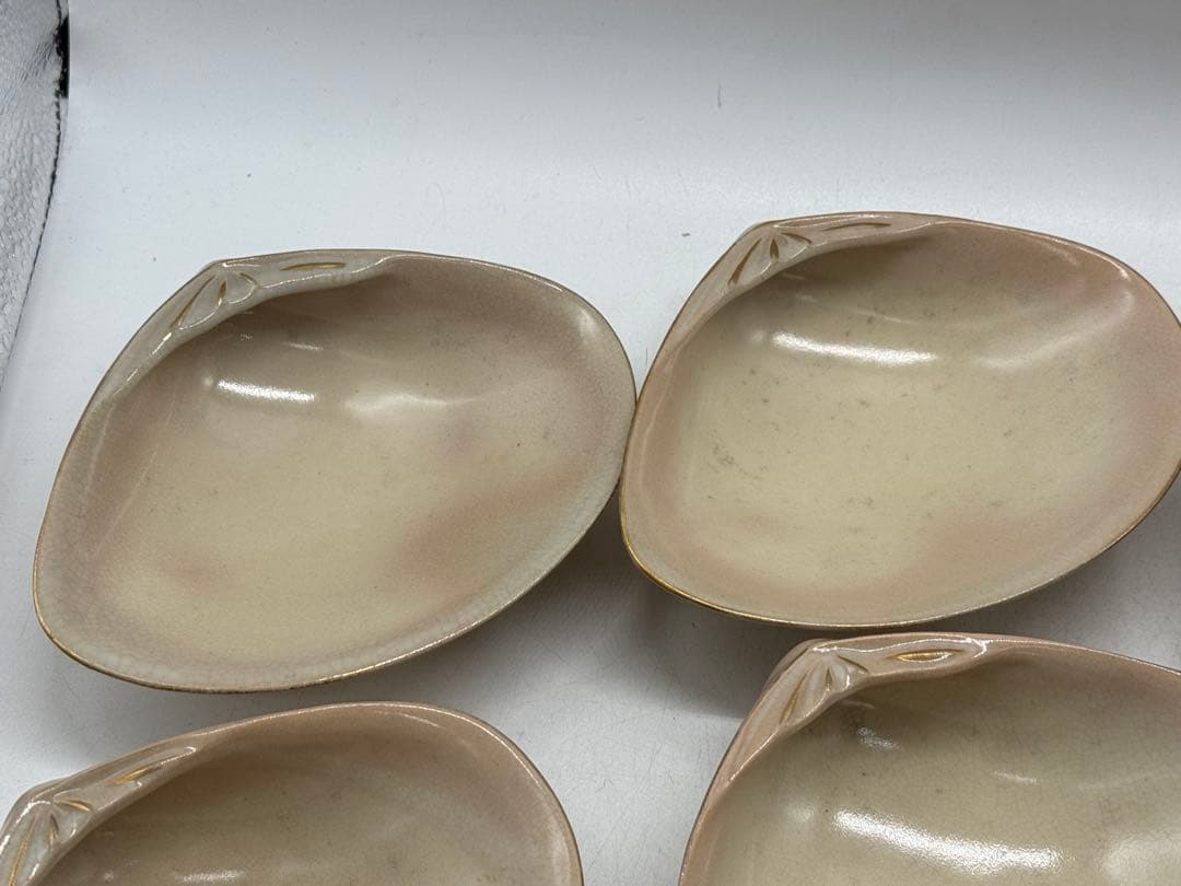 高麗地金彩山画　貝形小鉢15点　松富作　懐石料理　送料込み260206