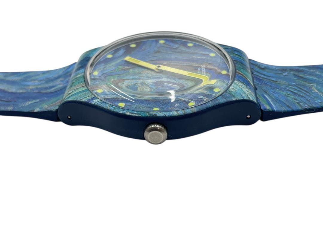 動作品 Swatch X MoMA ゴッホ 星月夜 モデル SUOZ335