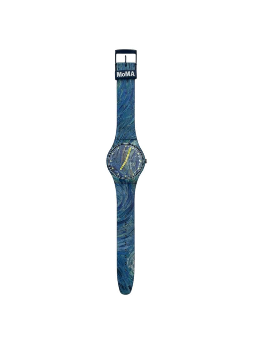 動作品 Swatch X MoMA ゴッホ 星月夜 モデル SUOZ335