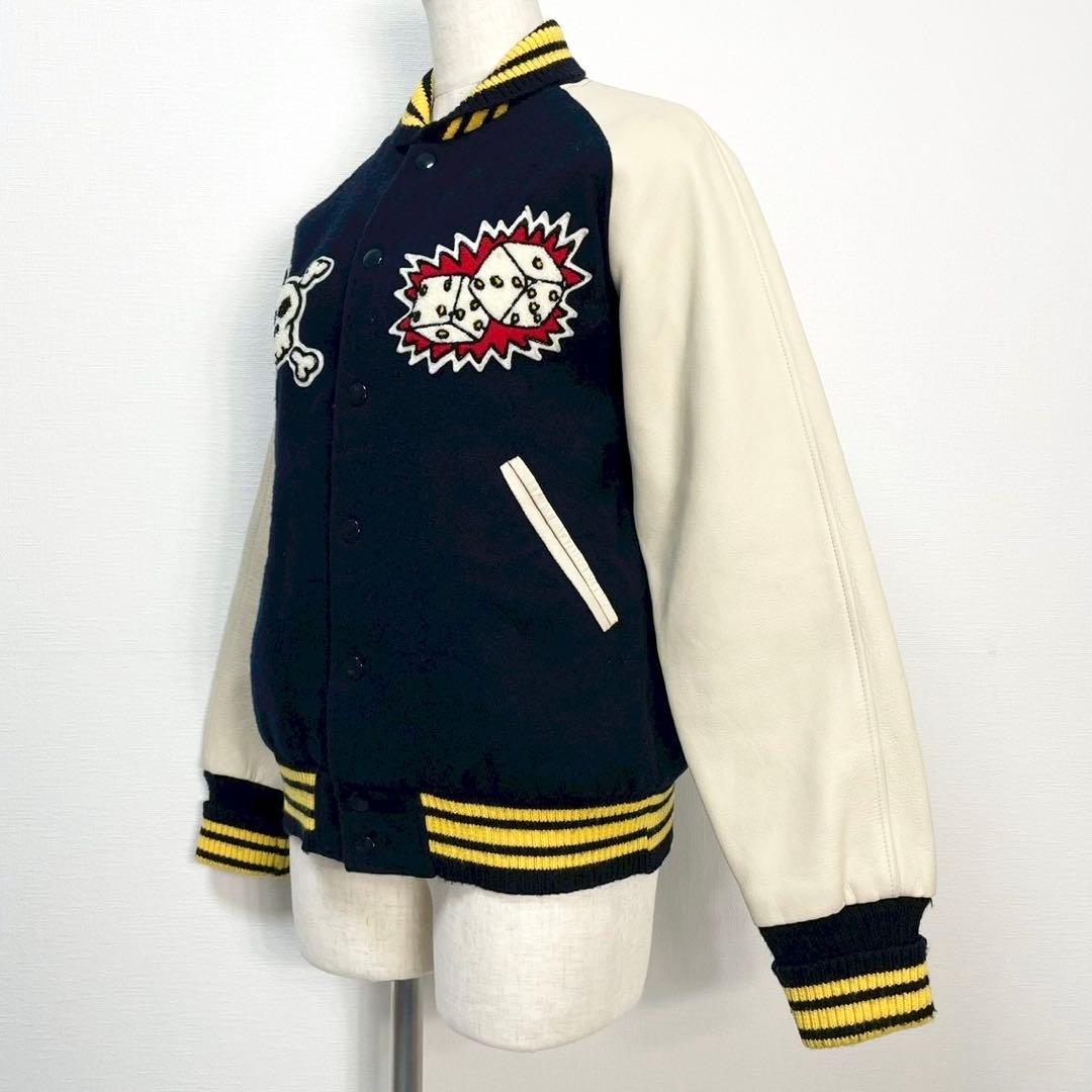 y2k❤️ HYSTERIC MINI ミニちゃん サガラ刺繍 牛革 スタジャン