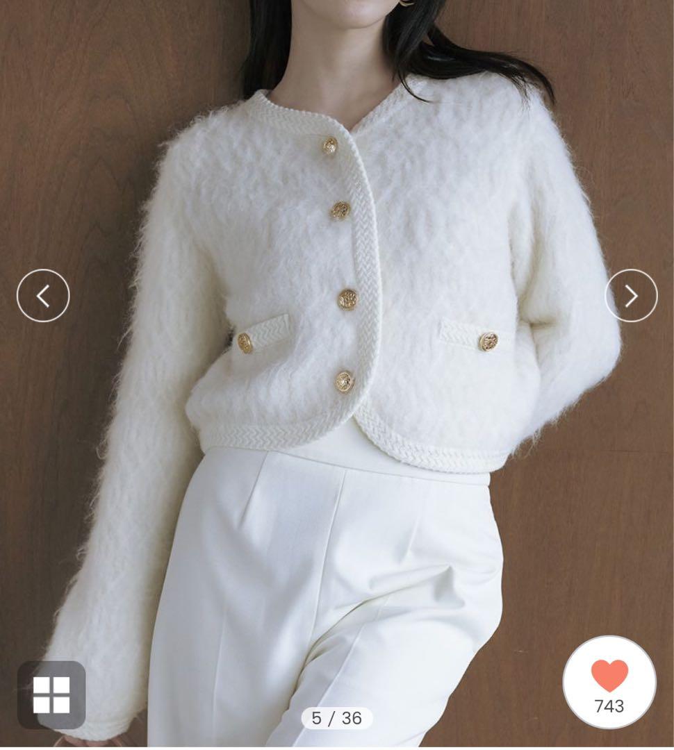 ファーライクフリルニットジャケット スナイデル