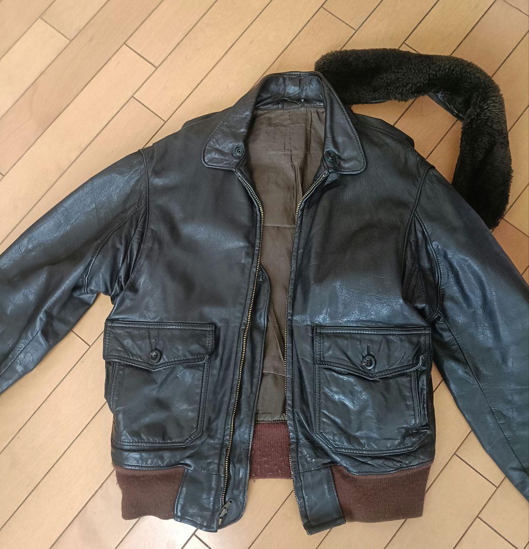 ヴィンテージレザー G-1 フライトジャケット ファー付き