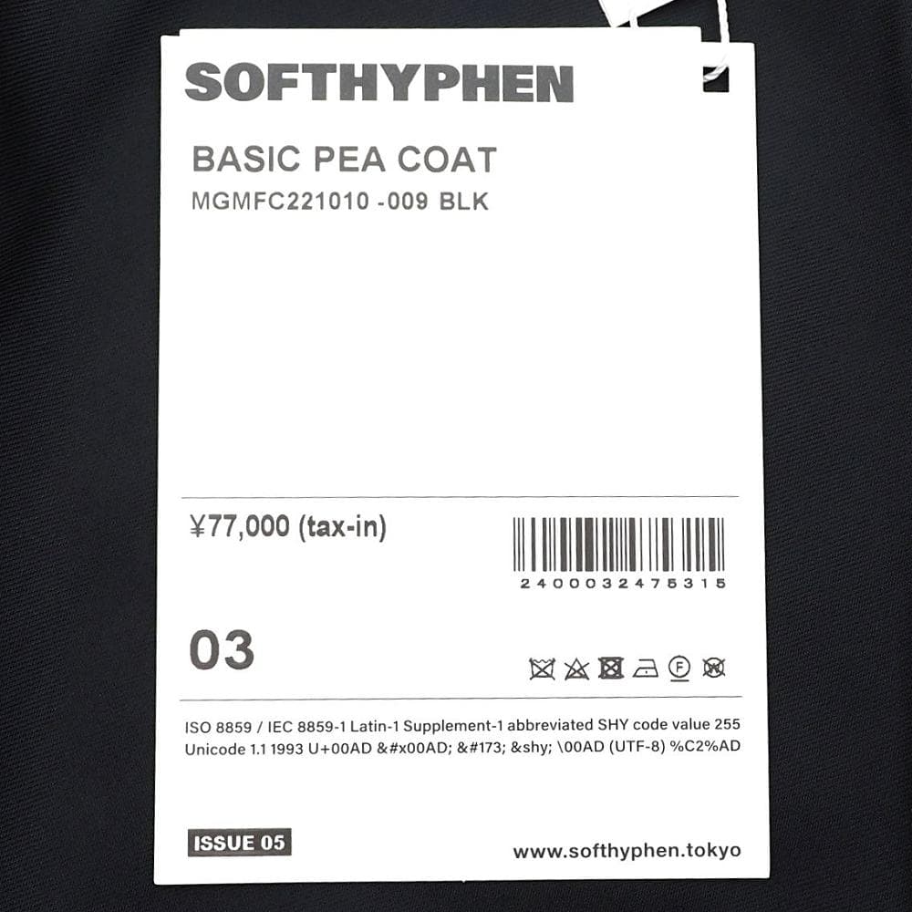 J0662S SOFTHYPHEN Pコート 03
