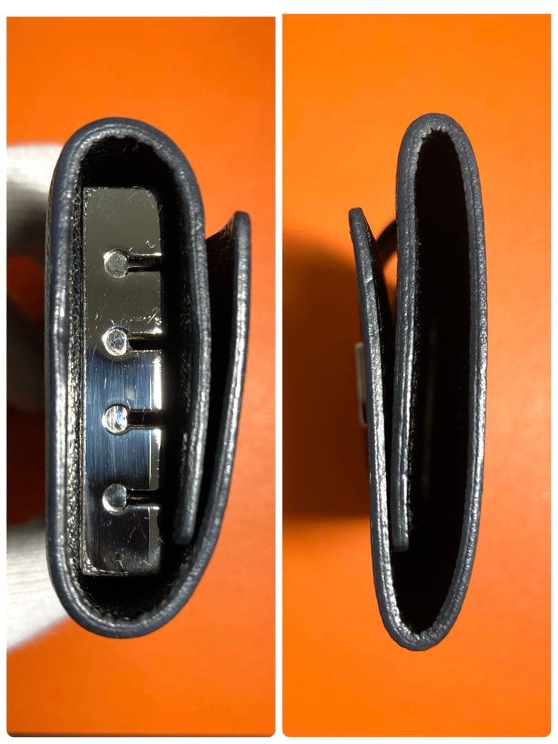 美品　HERMES エルメス　べアン　レザー　4連キーケース　ブラック　箱付き