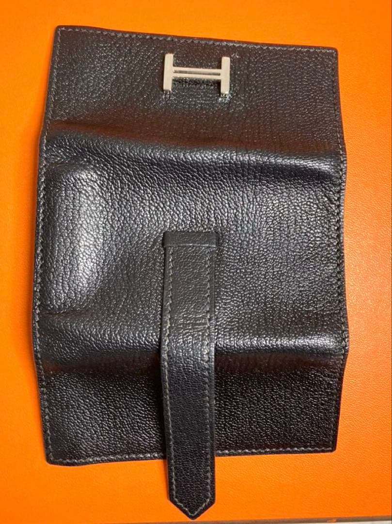 美品　HERMES エルメス　べアン　レザー　4連キーケース　ブラック　箱付き