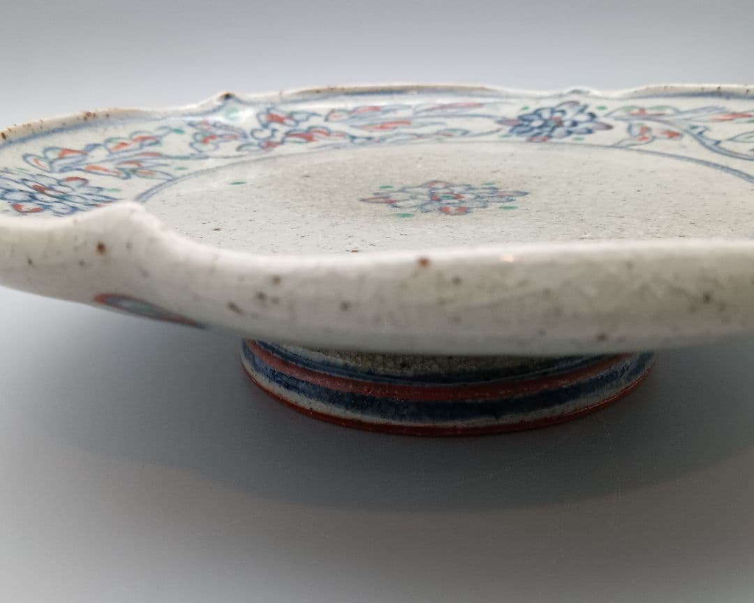 イムサエム 高台皿 器 色絵 現代作家 B