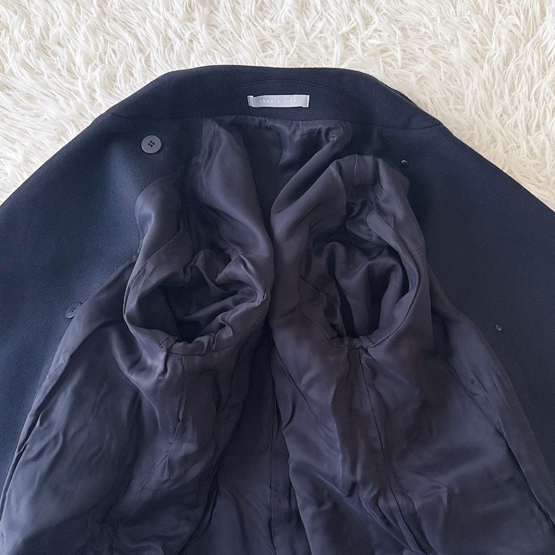 極美品✨セオリーリュクス ダブル ピーコート 金ボタン 2022AW 紺 40
