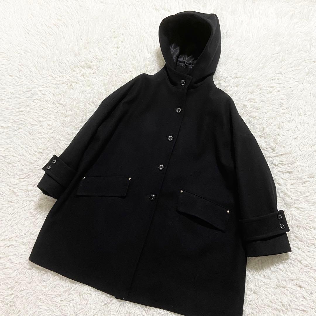 マッキントッシュ　ニューハンビーフード　ウールメルトンコート　ブラック　6