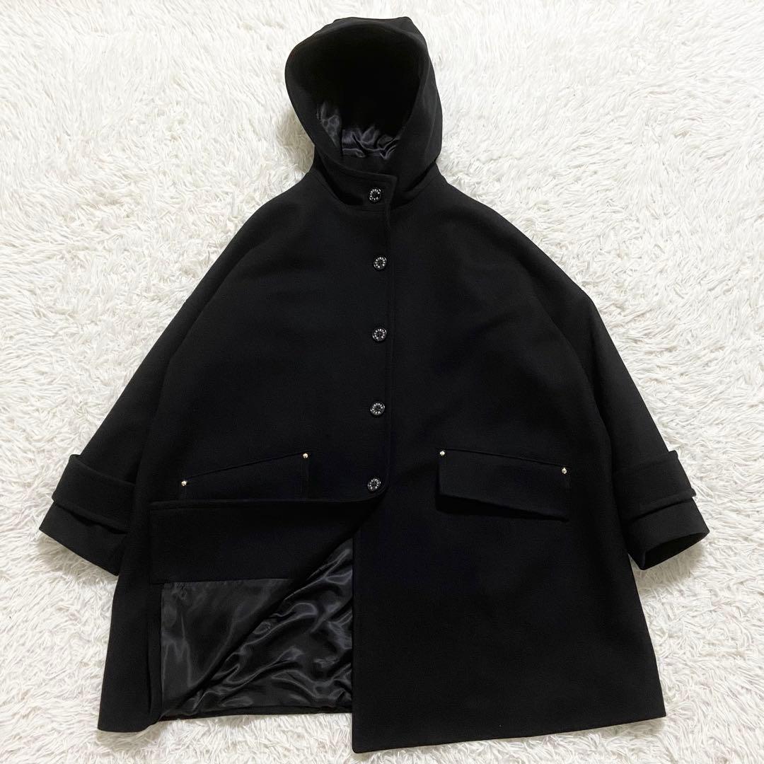 マッキントッシュ　ニューハンビーフード　ウールメルトンコート　ブラック　6