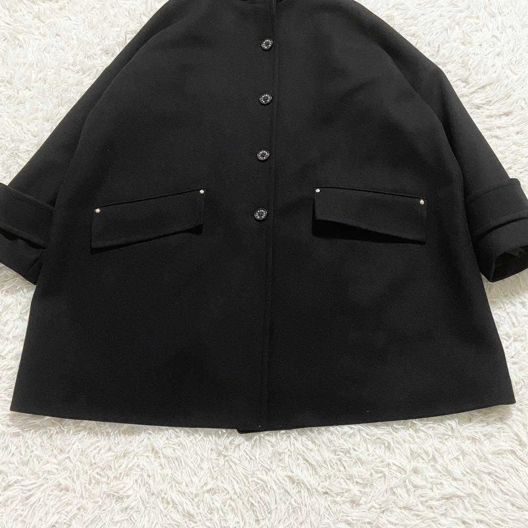 マッキントッシュ　ニューハンビーフード　ウールメルトンコート　ブラック　6