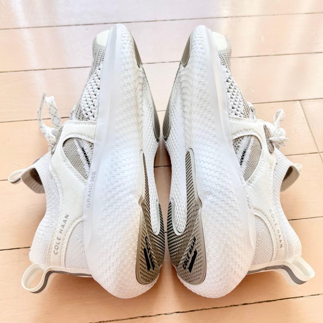 COLE HAAN ゼログランド ニットスニーカー 白 US8 25cm 美品