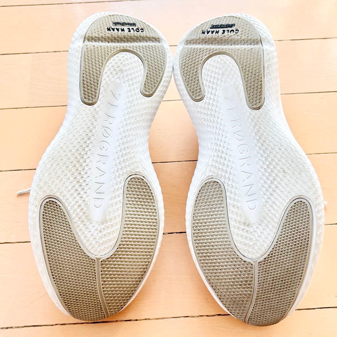 COLE HAAN ゼログランド ニットスニーカー 白 US8 25cm 美品