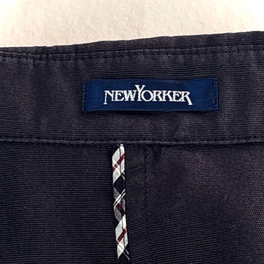 大きいサイズ♡ニューヨーカー　ステンカラー　コート　ブラック　綿麻　春秋