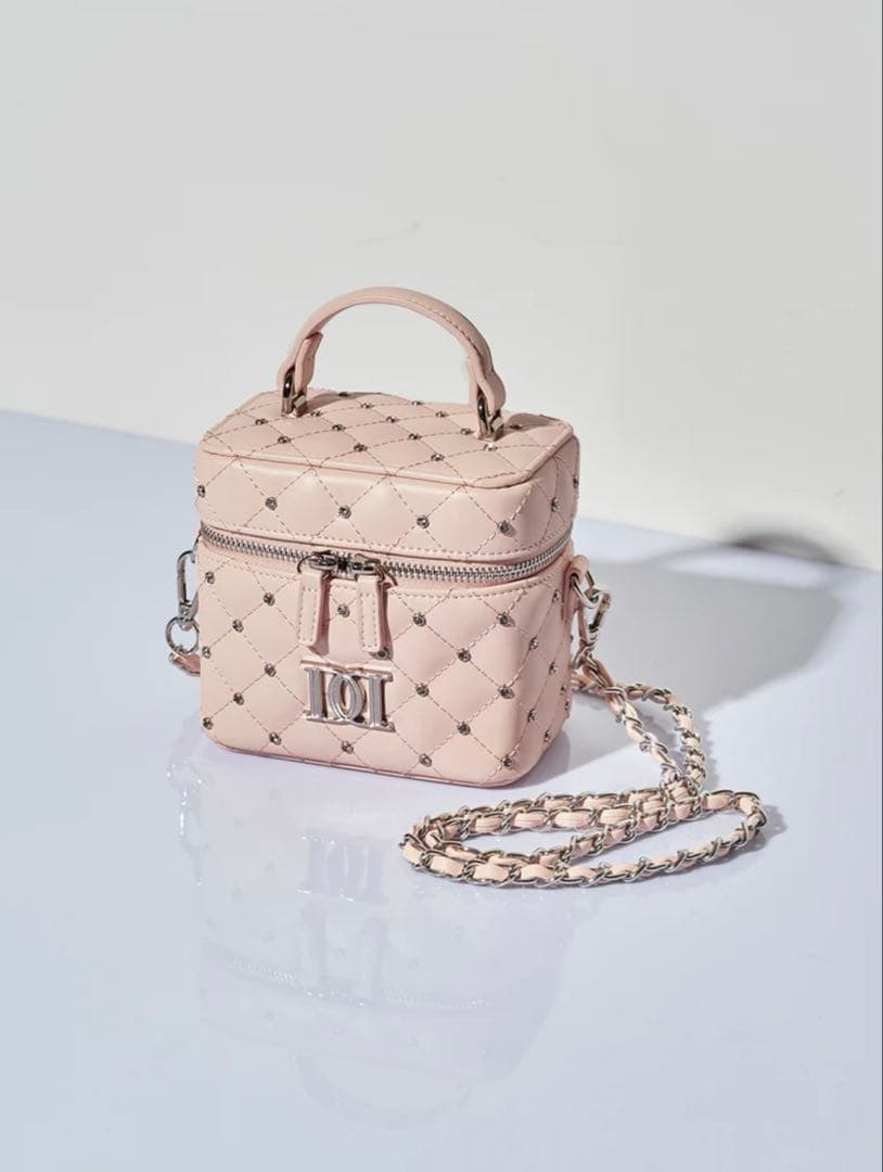 Darich キルティングビジュースクエアミニバッグ PNK