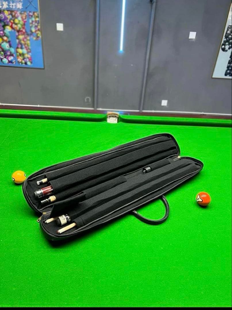 ビリヤードキューケース　ブラック革　2B4S