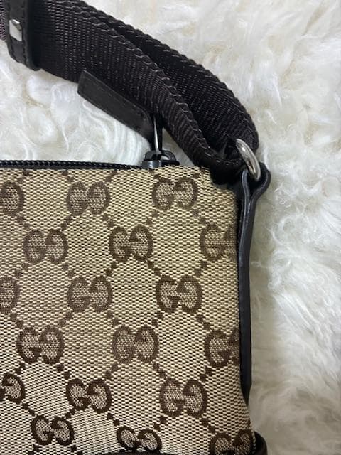 ☆美品☆GUCCI　GGキャンバス　ショルダーバッグ　ブラウン系