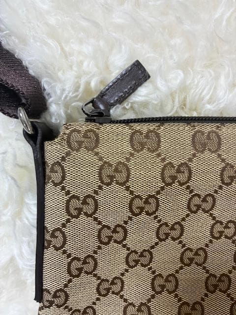 ☆美品☆GUCCI　GGキャンバス　ショルダーバッグ　ブラウン系