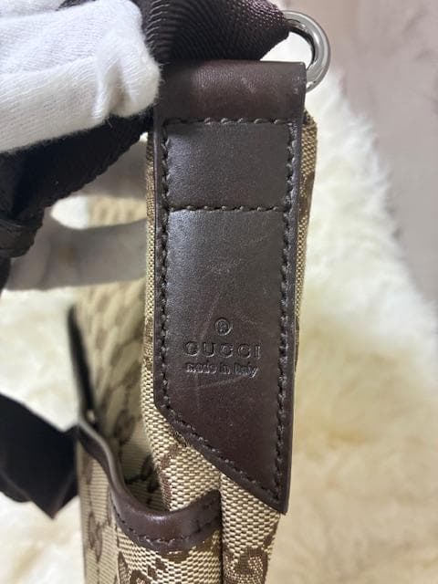 ☆美品☆GUCCI　GGキャンバス　ショルダーバッグ　ブラウン系
