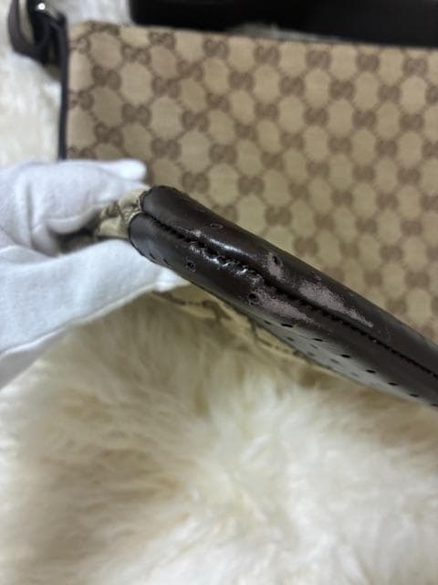 ☆美品☆GUCCI　GGキャンバス　ショルダーバッグ　ブラウン系