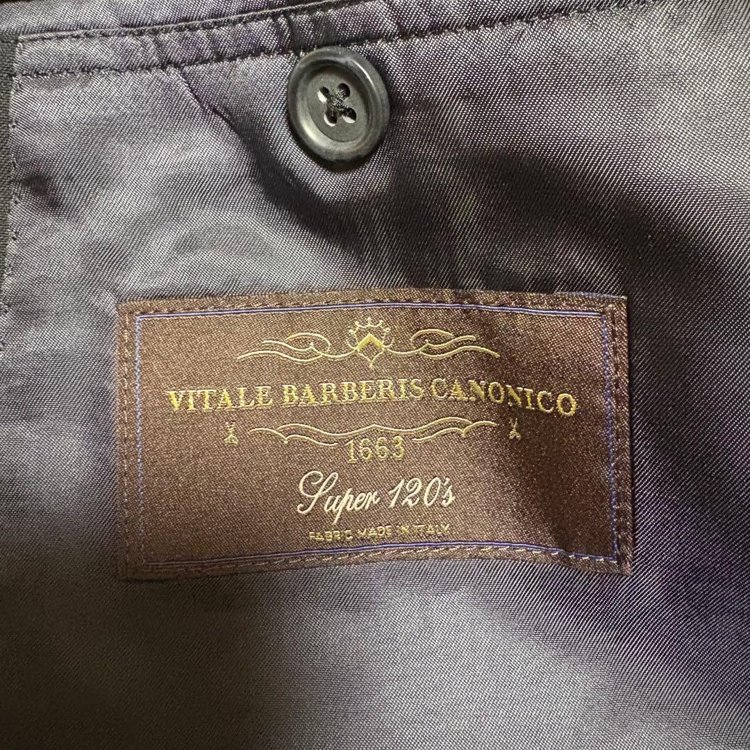 極美品 ブルックスブラザーズ　MADISON カノニコ生地　紺ブレ 金ボタン S