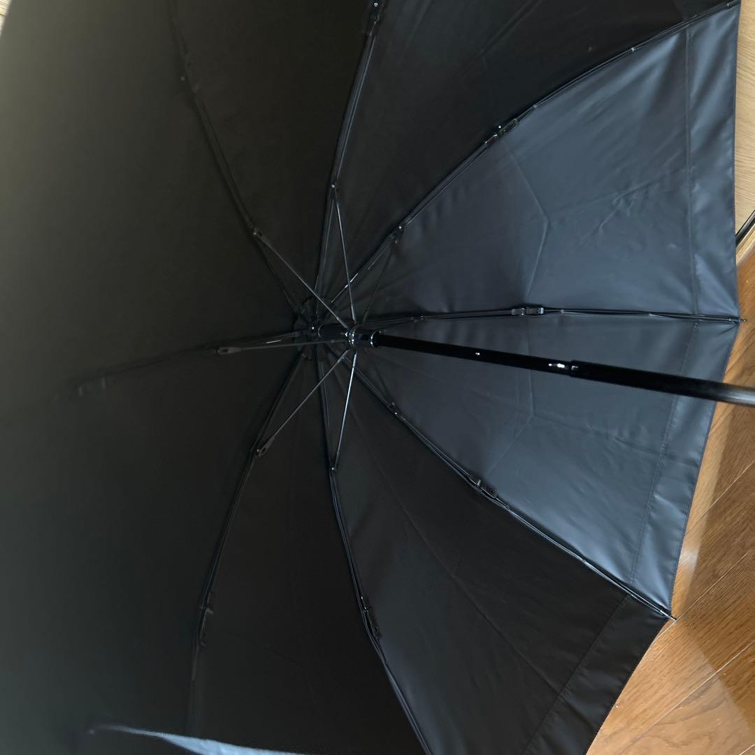 サンバリア100 2段折 白黒ストライプ 木曲がり手元