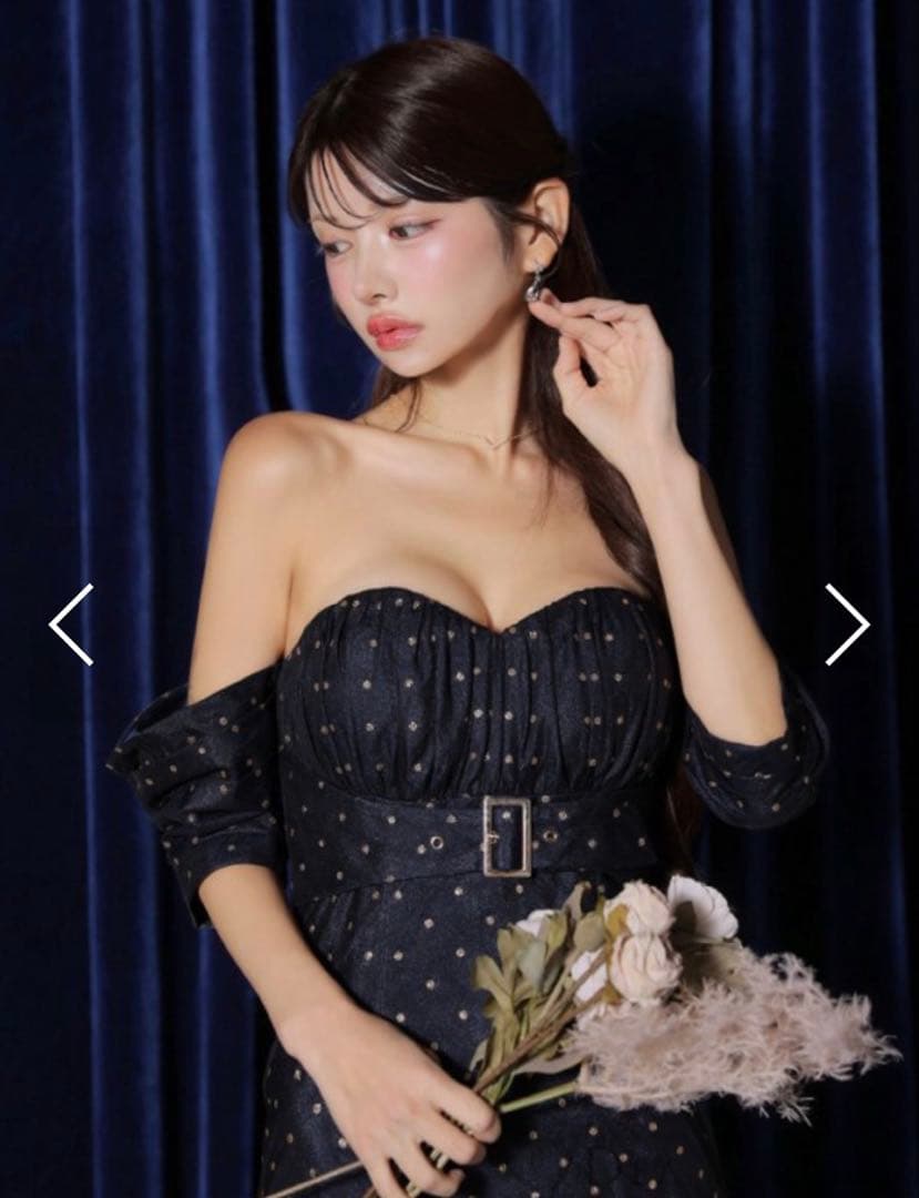 ネイビー オフショルダードレス Sサイズ Sugar キャバクラ