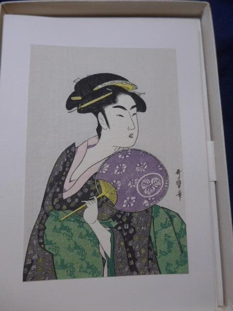 木版画　歌麿の浮世絵６種8点　人気商品です