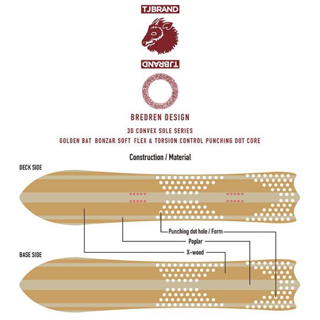 スノーボード TJ BRAND Golden Bat Bredren Design 155.5