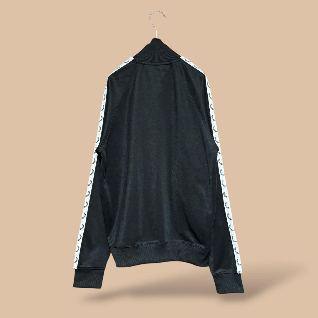 フレッドペリートラックジャケットジャージブラック黒刺繍ロゴジップアップS
