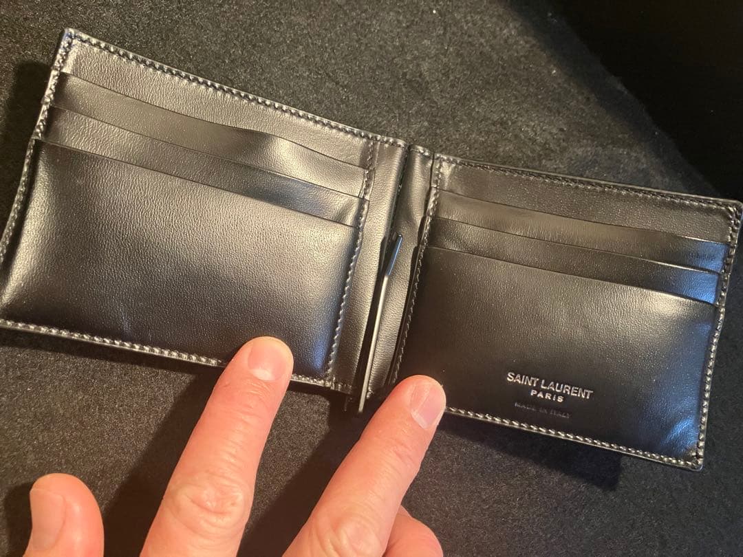 サンローランパリ　SAINT LAURENT PARIS 二つ折りマネークリップ