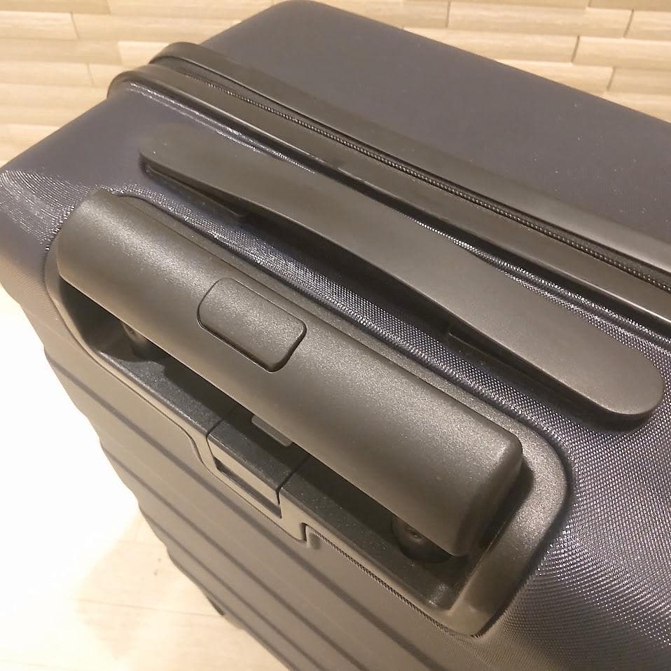 ★美品★ 無印良品 スーツケース35L ストッパー付 ネイビー 機内持ち込み可