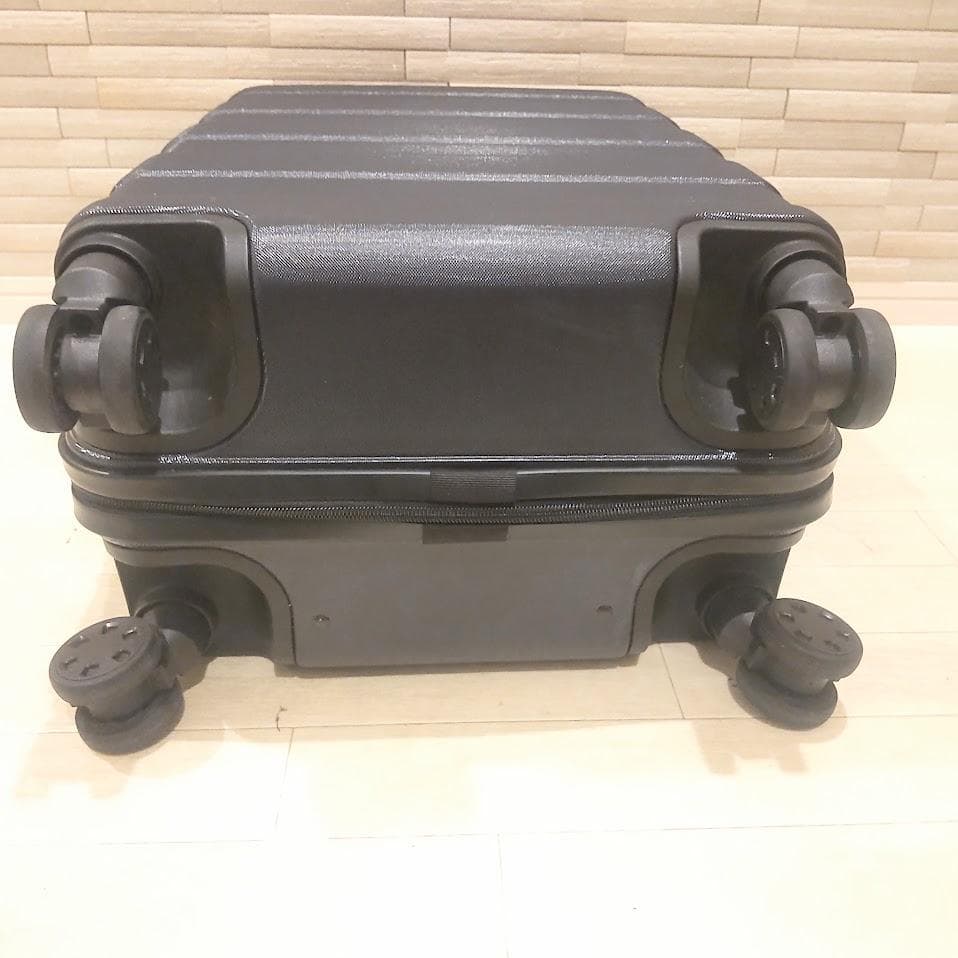 ★美品★ 無印良品 スーツケース35L ストッパー付 ネイビー 機内持ち込み可