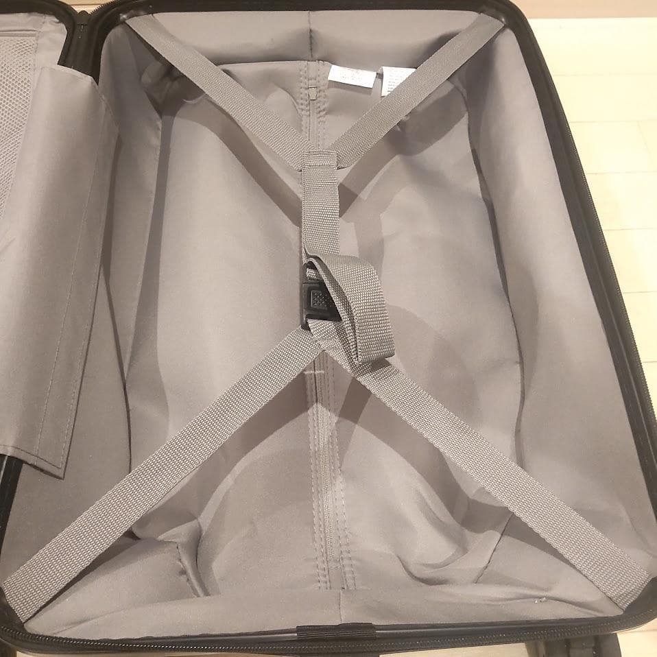 ★美品★ 無印良品 スーツケース35L ストッパー付 ネイビー 機内持ち込み可