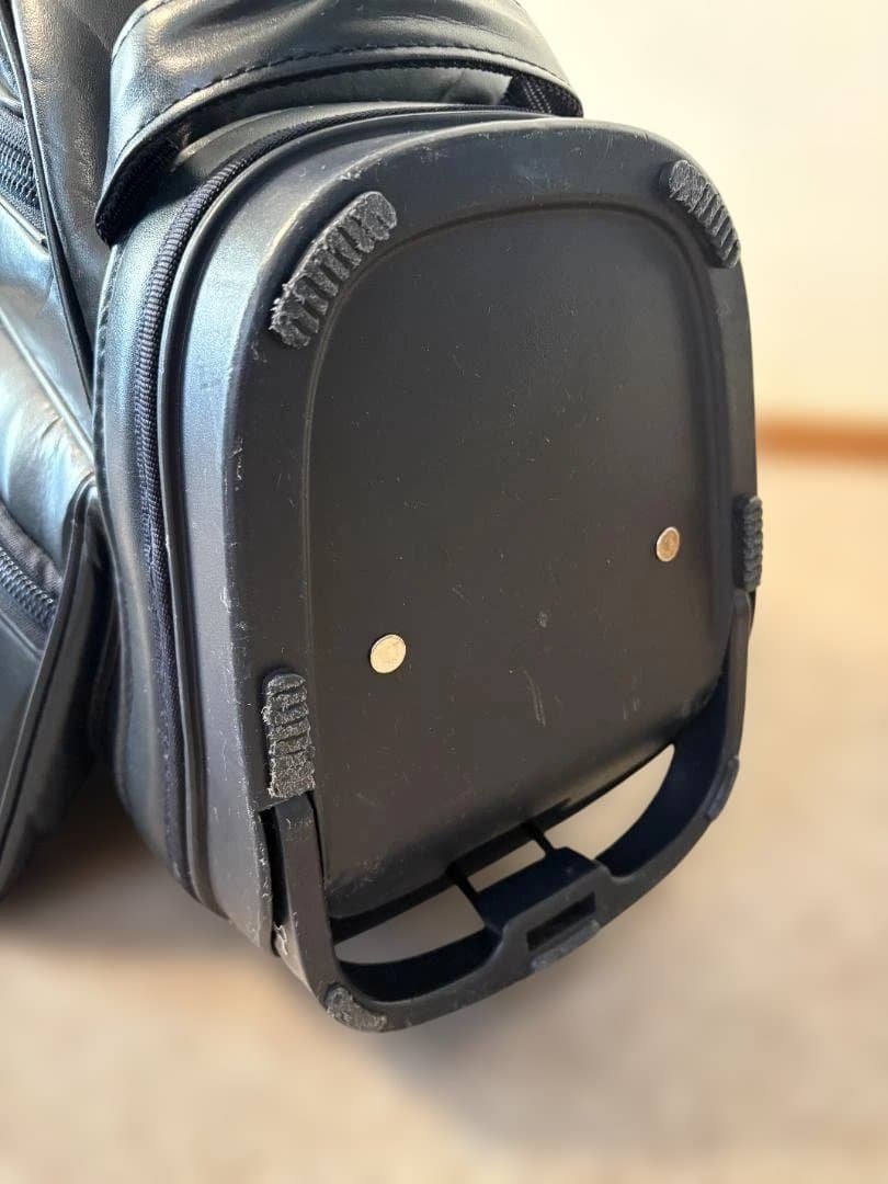 美品 パーリーゲイツ キャディバッグ スタンド式 ネイビー スマイル 89ロゴ