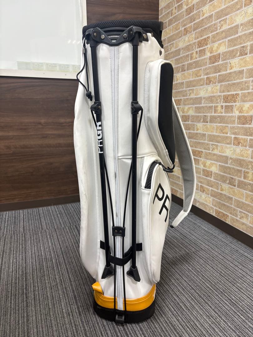 【最終セール】PRGR キャディバッグ ホワイト/イエロー