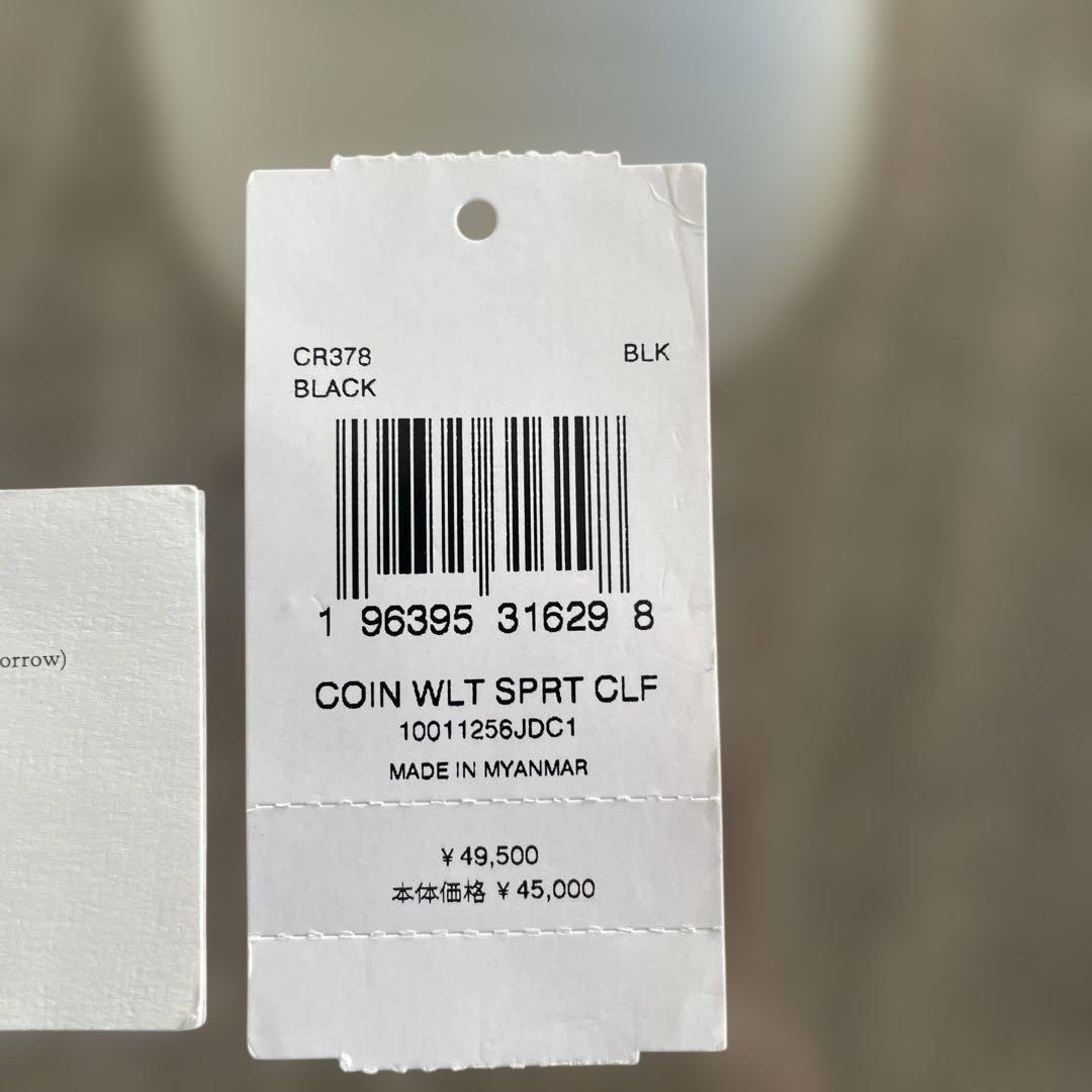 未使用　定価49,500円　COACH ブラック 二つ折り財布 ポケット付