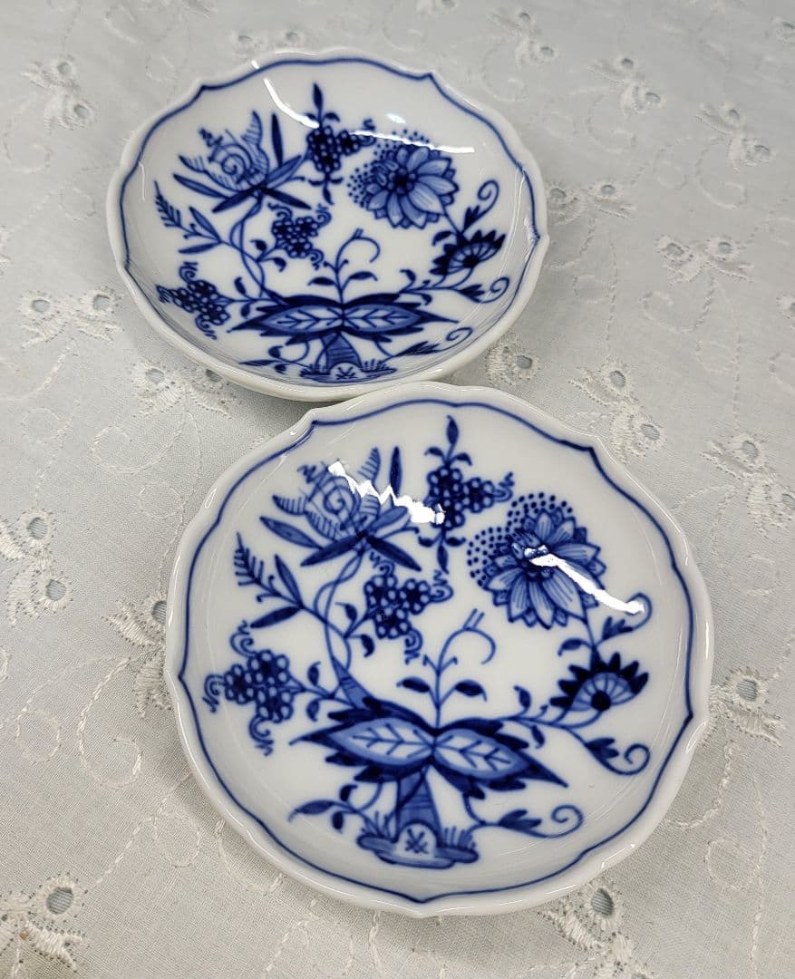 2枚✨希少✨未使用✨マイセン ブルーオニオン 豆皿 ミニプレート バタープレート