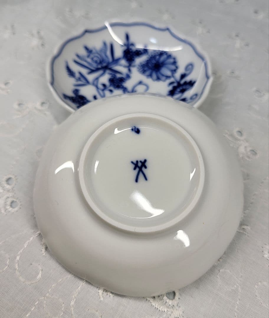 2枚✨希少✨未使用✨マイセン ブルーオニオン 豆皿 ミニプレート バタープレート