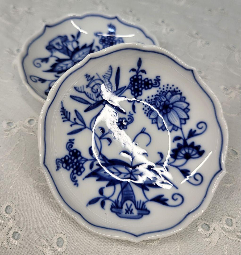 2枚✨希少✨未使用✨マイセン ブルーオニオン 豆皿 ミニプレート バタープレート