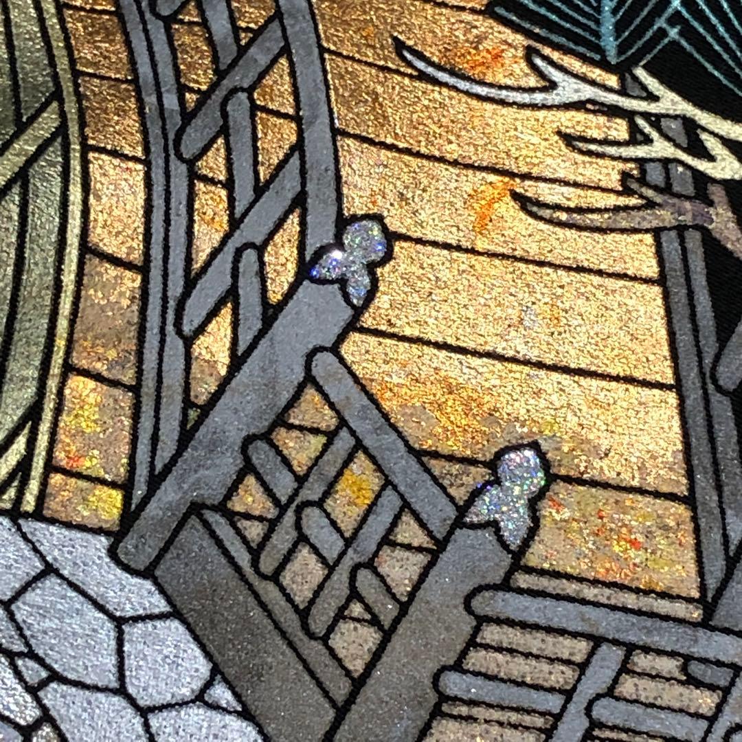 黒留袖 正絹 作家物 錦帯橋 岩国 やまとお誂え ラメ加工