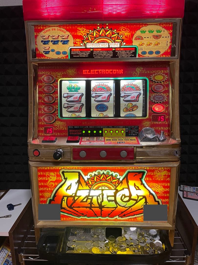 パチスロ　実機　エレコ　アステカ　仕様　ちょっと訳あり
