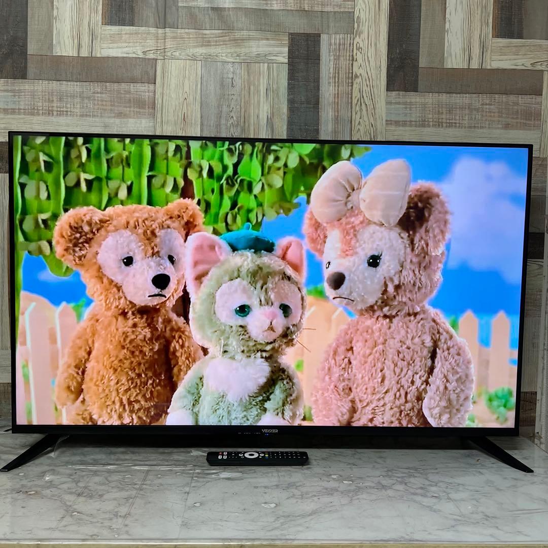 全国送料込❣️VEZZERチューナーレス テレビ 4Kネット動画対応新品リモコン
