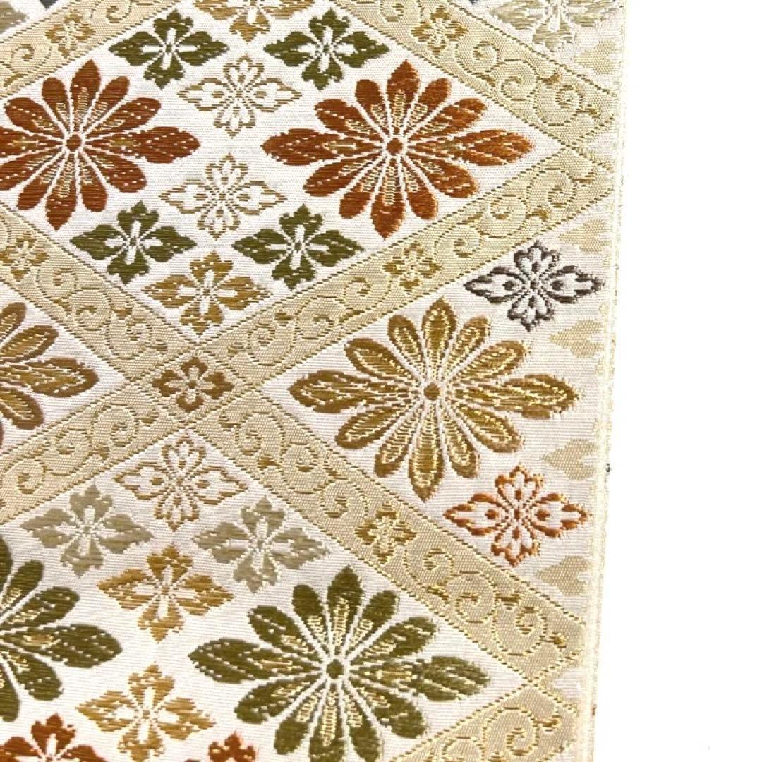 袋帯　菱　花菱　カラフル　華やか　唐草　着物　114a d