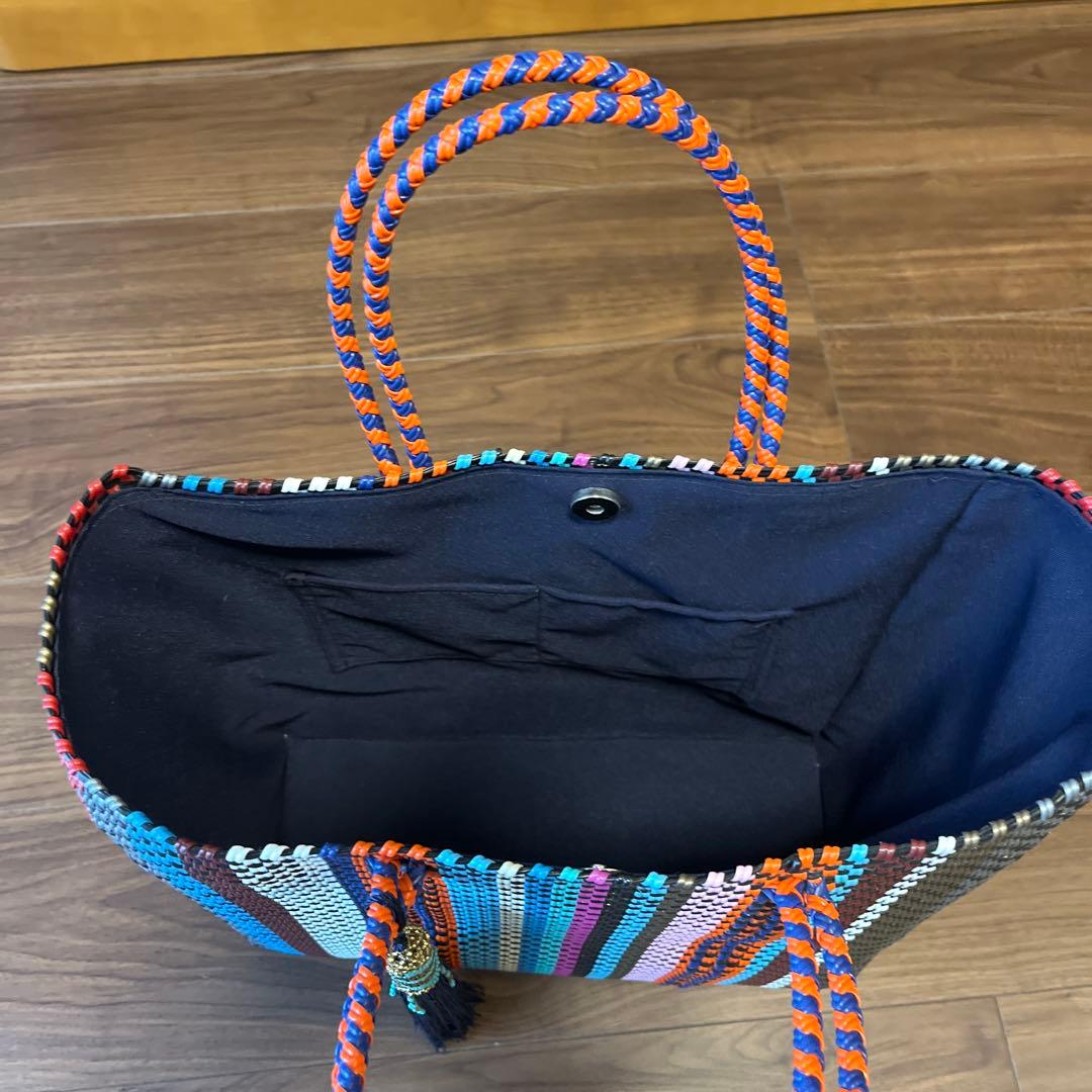 【即購入可能 新品】　メルカドバッグ　メキシコ　オアハカ産　Mサイズ　カゴバッグ