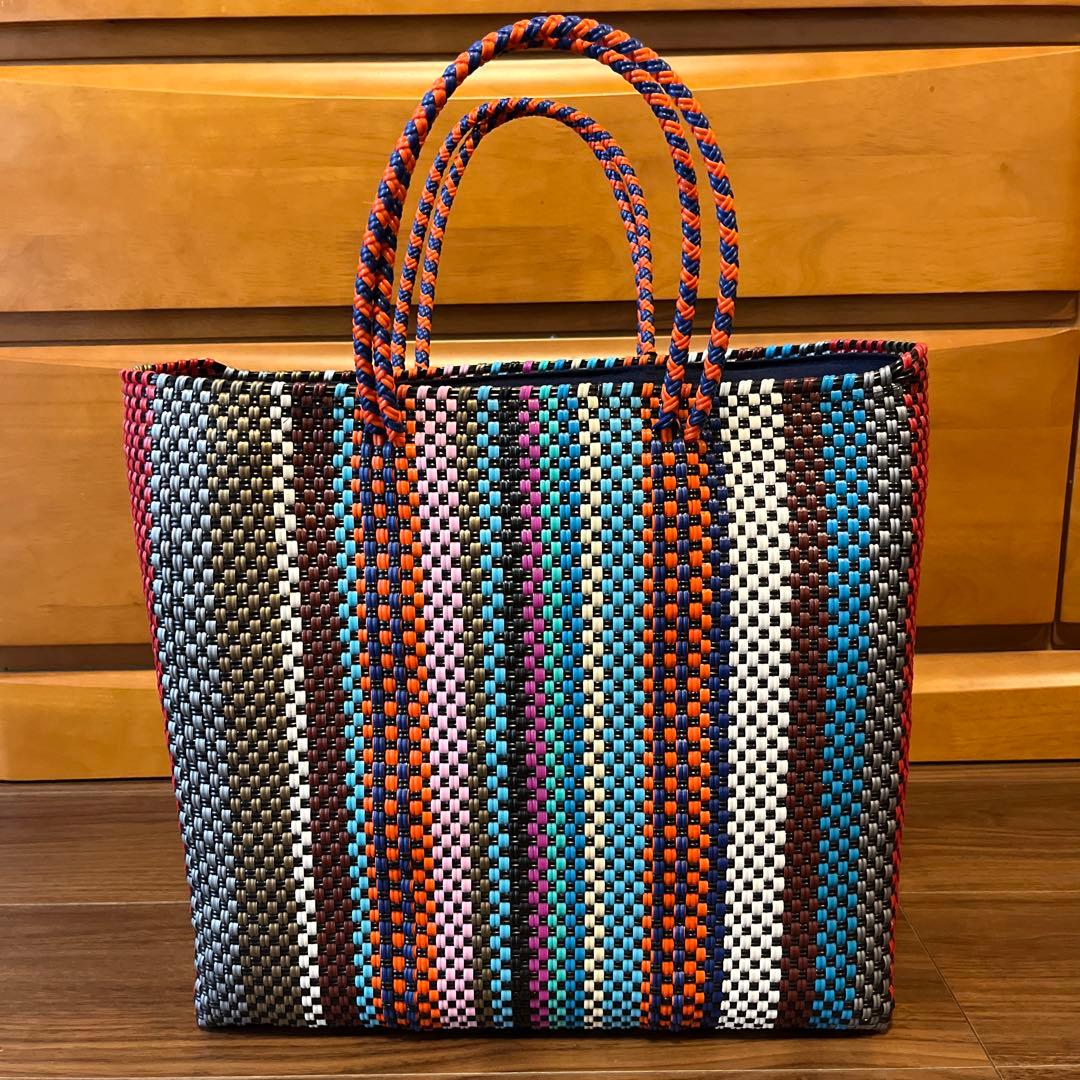 【即購入可能 新品】　メルカドバッグ　メキシコ　オアハカ産　Mサイズ　カゴバッグ
