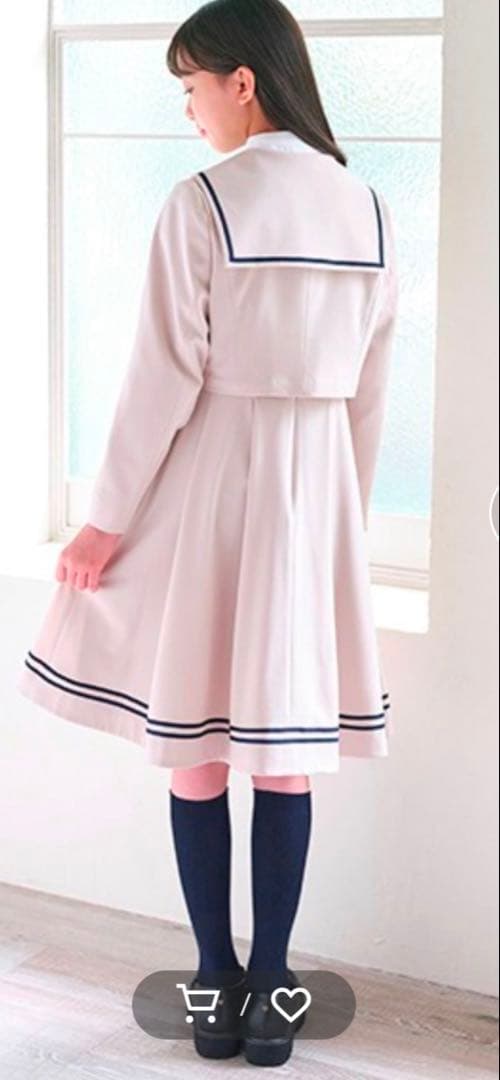 美品★2025年新作　メゾピアノジュニア　セーラージャケット&ジャンパースカート