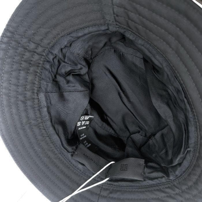 ジバンシィ GIVENCHY バケットハット 帽子 ロゴ刺しゅう ブラック 黒