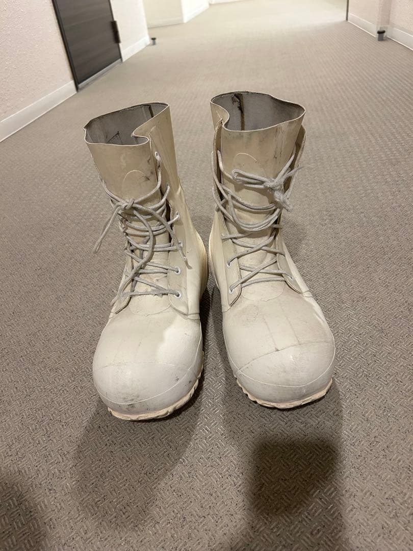 バニーブーツ　ミッキーブーツ　白　ホワイト