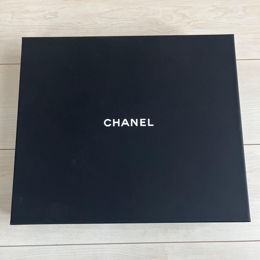 CHANEL ブラック ケーブル編み マフラー シャネル